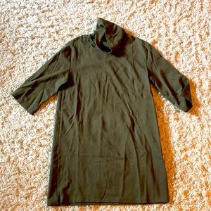 Olive tunic with cowl neck by Zara